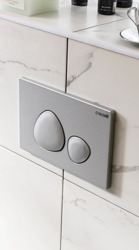 Клавиша смыва механическая Creavit GP7002.00 цвет серый матовый - фото 3