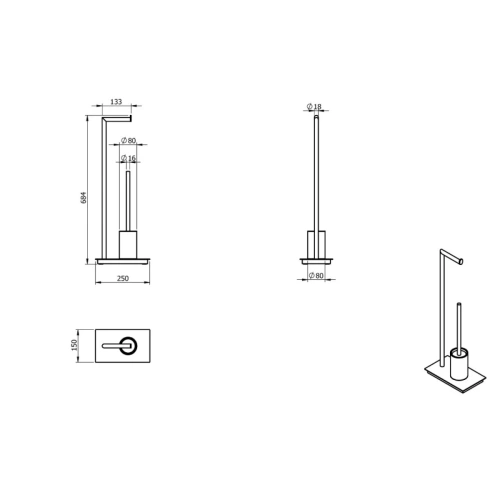 Стойка Langberger BLACK EDITION 72981-BP - фото 2
