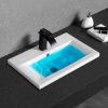 Раковина из сантехнического фаянса CeramaLux 9393-60 60х40 встраиваемая цвет белый 1 отверстие под смеситель