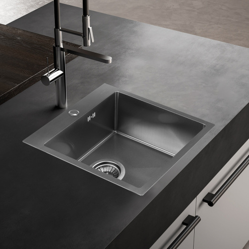 Кухонная мойка Melana ProfLine D5050H сатин 50х50 цвет сатин поверхность матовая - фото 4