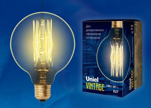 Лампа накаливания Uniel Vintage (Винтаге) IL-V-L45A-40/GOLDEN/E27 CW01 - фото 2