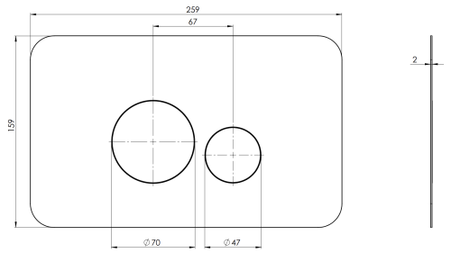 Клавиша смыва механическая Remer SSRB810 цвет нержавеющая сталь - фото 2
