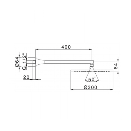 Верхний душ Cisal Vita VI01319021 хром - фото 2