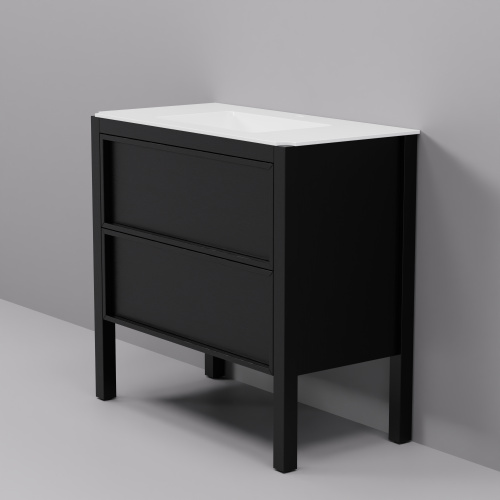 Тумба с раковиной Art Decco Elisa (Элиса) AES09F78S200 90x45x85 напольная цвет черный дуб - фото 3