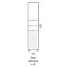 Шкаф-пенал Corozo Лея SD-00000099 40х190 напольный цвет белый