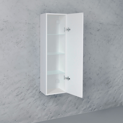 Шкаф-пенал Jorno STONE Stn.04.120/P/W/JR 33х27х120 подвесной цвет белый - фото 2