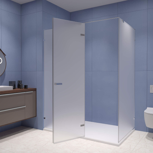 Душевой уголок RGW Stilvoll 353204009-21 100х90 стекло матовое профиль хром глянцевый без поддона - фото 2