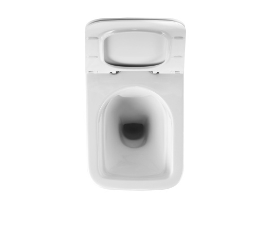 Унитаз приставной Agger AT02200 белый с сиденьем микролифт каскадный смыв - фото 3