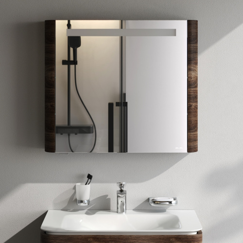 Зеркало-шкаф Am.Pm Sensation M30MCL0801NF 80х15х70 подвесной цвет орех - фото 3