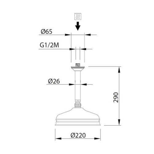 Верхний душ Carimali Colonial 27020C15/SOF-CR хром - фото 2