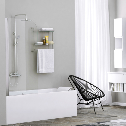 Душевая шторка на ванну Wasserkraft Leine 35P 35P01-80 80х140 стекло прозрачное профиль хром глянцевый ориентация универсальная - фото 2