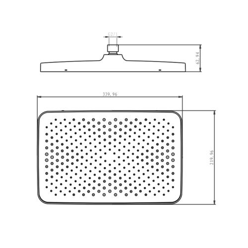 Верхний душ Raglo R451 R451.52.09 графит - фото 3
