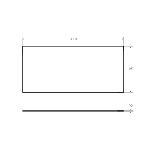 Столешница Cezares CADRO CADRO-100-HPL-NRM 100х46 подвесная цвет черный - фото 2
