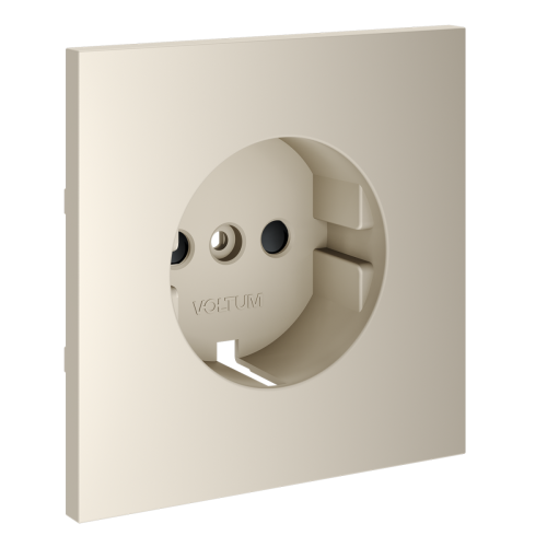 Накладка для розетки с заземлением и защитными шторками VOLTUM S70 VLS000703 - фото 2
