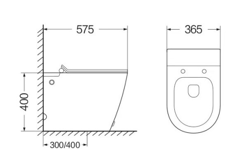 Унитаз приставной SantiLine SL-5030 цвет белый с сиденьем микролифт безободковый смыв воронка-водоворот - фото 2