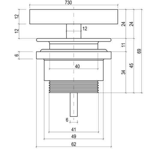 Донный клапан для раковины Salini ALDA 166302M - фото 2