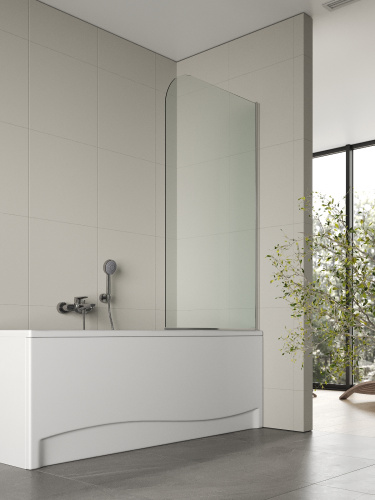 Душевая шторка на ванну Agger A02-080TCR 80х135 стекло прозрачное профиль хром глянцевый ориентация универсальная - фото 3