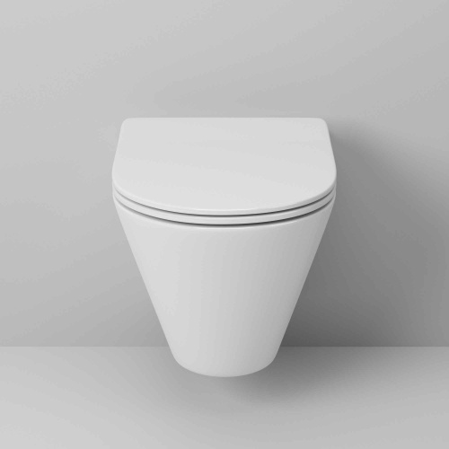 Унитаз подвесной Grossman Санфаянс GR-4477S белый глянцевый с сиденьем микролифт безободковый каскадный смыв - фото 3