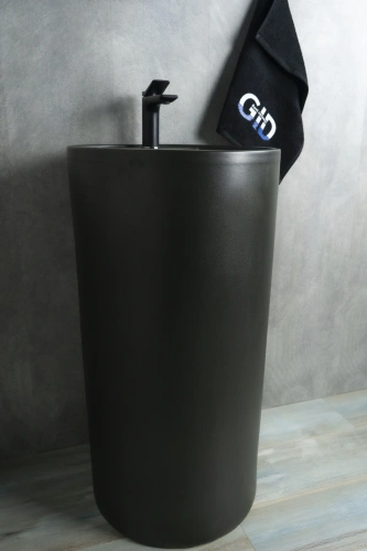 Раковина керамическая Gid Autonomo 81109 45х45 напольная цвет черный 1 отверстие под смеситель - фото 5