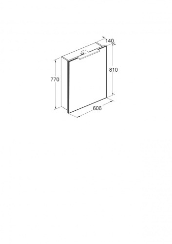 Зеркало-шкаф Roca Victoria A857474806 61х14х81 подвесной цвет белый глянцевый - фото 3