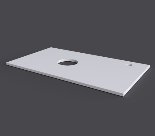 Столешница Grossman Флай 508001 77х44 накладная цвет белый - фото 2