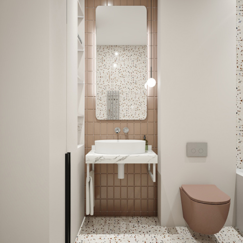 Столешница Teymi Helmi T150107 70х50 подвесная цвет белый - фото 4