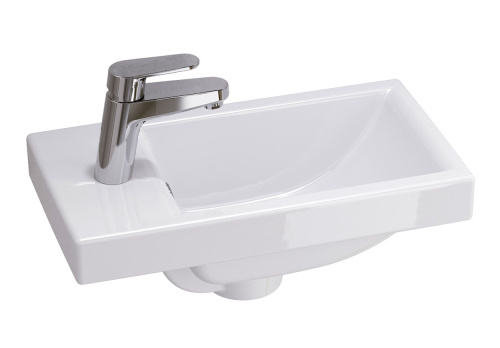 Раковина из сантехнического фарфора Taliente P-UM-COM40/1 40х22 накладная цвет белый - фото 2