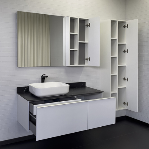 Тумба с раковиной Comforty Милан 00-00014006CF 120х52х55 подвесная цвет белый - фото 5