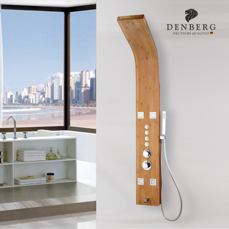 Душевая панель с термостатом (бамбук) DENBERG DENBERG LT-202 прямоугольная настенная