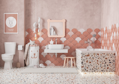 Зеркало в ванную Aquaton Каспер 1A283402CR1E0 51х51 цвет розовый - фото 5