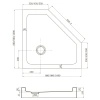 Душевой поддон акриловый Veconi Tezeo acrylic TZ53B-80-C5 80х80 черный с ножками и каркасом