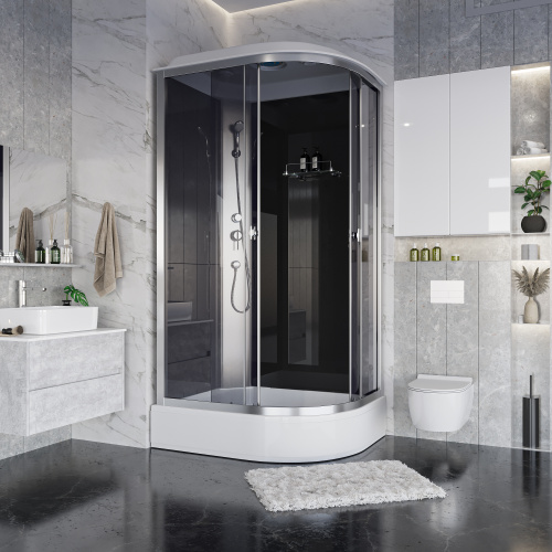 Душевая кабина Niagara Eco E120/80/26L/TN 120х80 асимметричная с крышей ориентация левая - фото 3