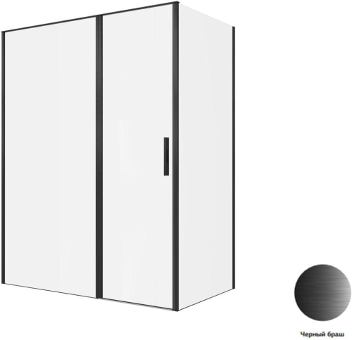 Душевой уголок Allen Brau Priority 3.31039.BBA + 3.31045.BBA 160х90 стекло прозрачное профиль черный без поддона - фото 5