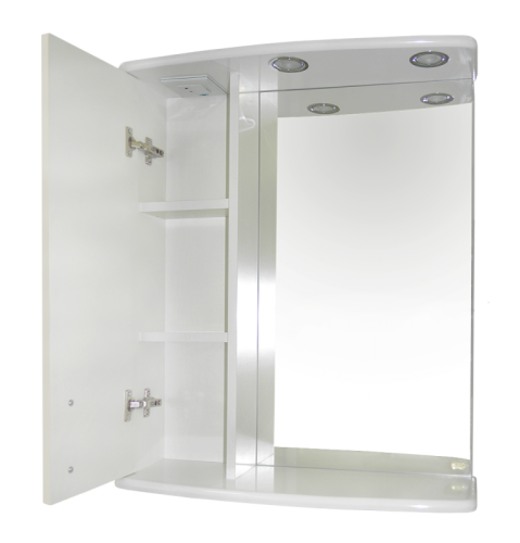 Зеркало-шкаф Misty Зеркала-шкафы Э-Аст04060-01СвЛ 62х19х72 подвесной цвет белый - фото 2