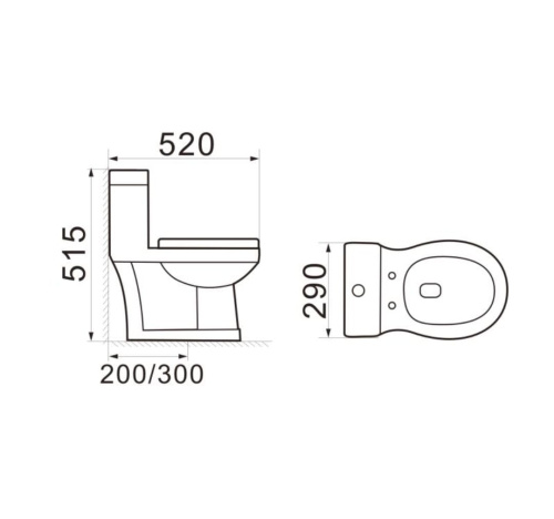 Унитаз напольный с бачком SantiLine SL-5015 цвет белый с сиденьем микролифт безободковый смыв воронка-водоворот - фото 2