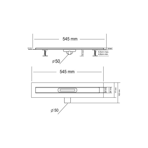 Душевой лоток Vincea CARMINE SAY.510.50.P.DUZ напольный - фото 2