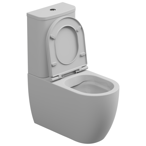 Чаша унитаза напольная GSG Ceramic Design Like LKMBLBI000/001P цвет белый без бачка без сиденья безободковая смыв торнадо - фото 2