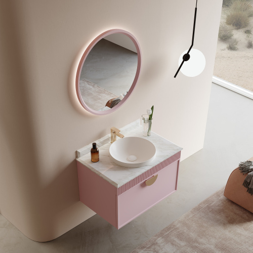 Тумба с раковиной Orka Molino 5004612 82х55х53 цвет розовый матовый - фото 4