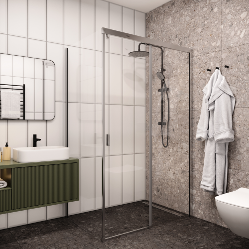 Душевой уголок Cerutti SPA MARBELLA 120 R 120х80 стекло прозрачное профиль хром глянцевый без поддона - фото 5