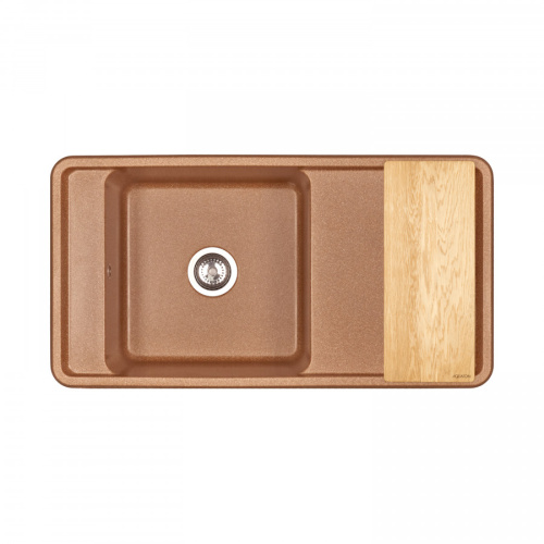 Кухонная мойка Aquaton Беллис 1A725132BS270 97х51 цвет коричневый - фото 4