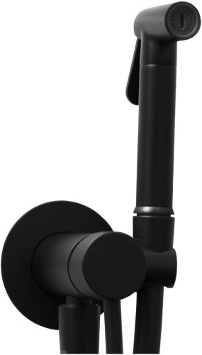 Гигиенический душ со смесителемPaffoni Tweet Round ZDUP110NO встраиваемый в стену черный - фото 3