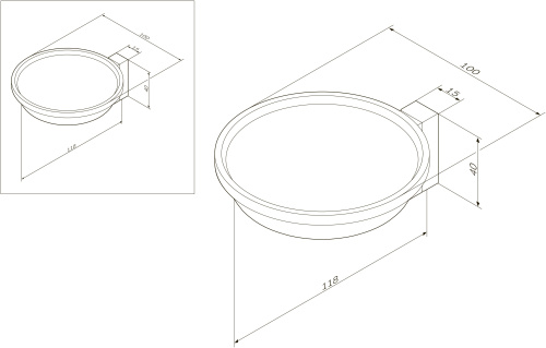 Мыльница Am.Pm Admire A1034200 - фото 3