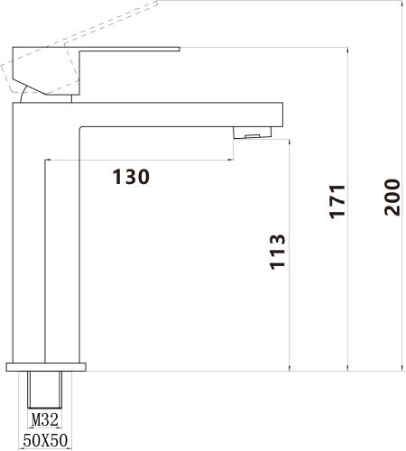 Смеситель Savol S-SUS1003H на раковину черный - фото 2