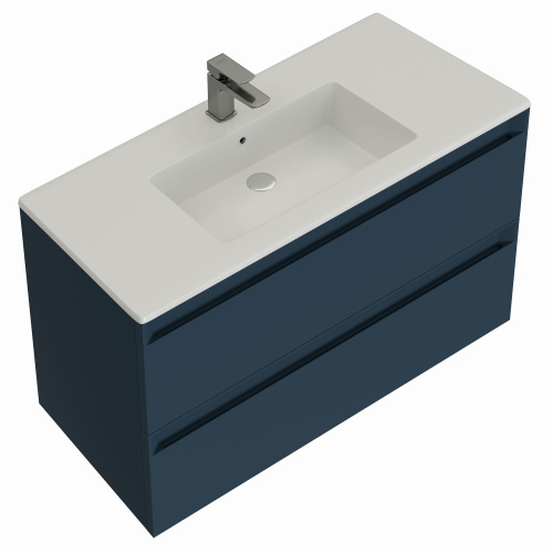 Тумба под раковину Allen Brau Eclipse 2.0 1.E1003.BGM 2.0 100х46х63 подвесная цвет синий/серый - фото 4