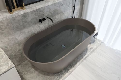 Ванна из искусственного камня Holbi VENUS NEW 1.01.002.11.3 158х79 отдельностоящая овальная - фото 2