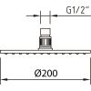 Верхний душ Clever SLIM INOX AIR 99603 20х20 хром