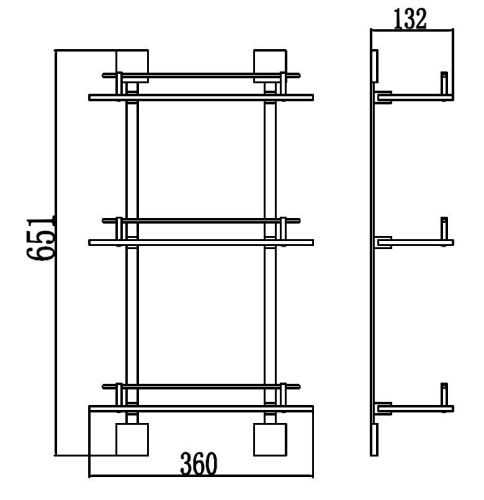 Полка в ванную комнату Savol S-06522A-3 - фото 3