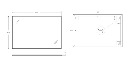 Зеркало в ванную BelBagno SPC-AL-1200-800 120х80 цвет хром - фото 5