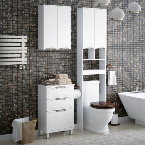 Шкаф Corozo Монро SD-00000367 55х22х70 подвесной цвет белый - фото 3