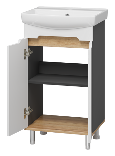 Тумба под раковину Misty Сканди Э-Ска01050-0150-2Д 46х35х70 напольная - фото 4